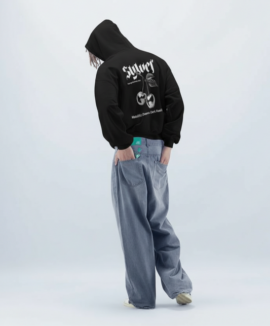 METALLIC DREAMS BLACK HOODIE