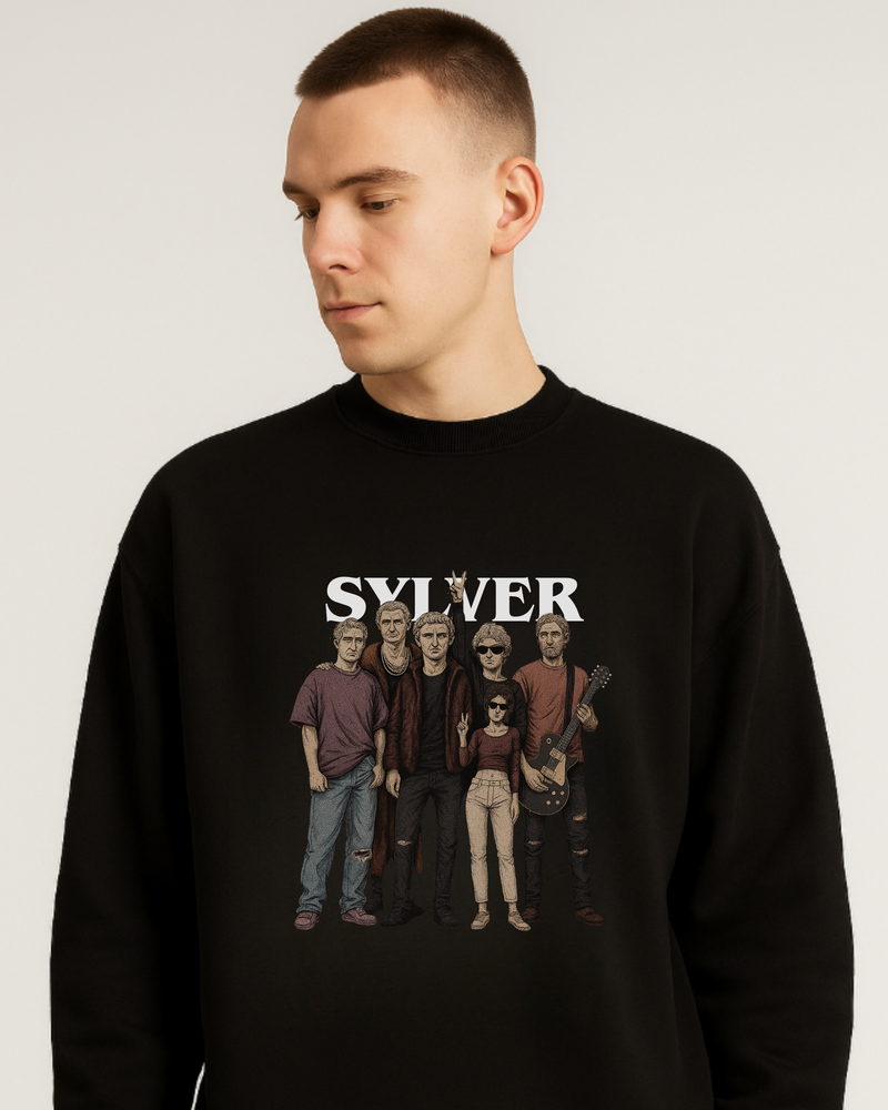 BLACK ROMAN ROCKSTARZ SLEEVES T-SHIRT